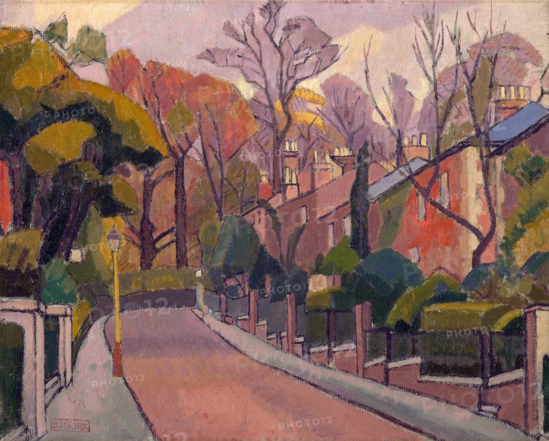 Cambrian Road, Richmond Signed, stamped in violet paint, lower left: "S.F.GORE", Spencer Frederick Gore, 1878-1914, British