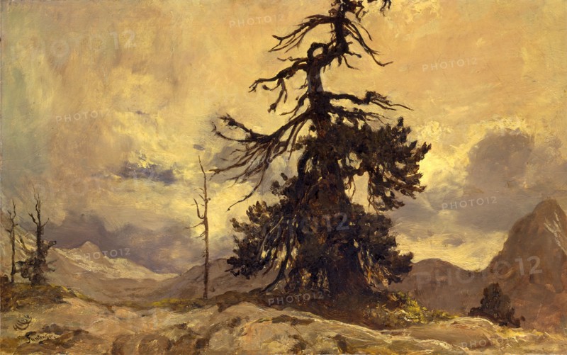 The Dying Monarch, Funtensee The Dying Monarch, `Fungersee' Inscribed, lower left corner: "Funtensee" Signed and dated, lower left corner: "HH84", Sir Hubert von Herkomer, 1849-1914, British