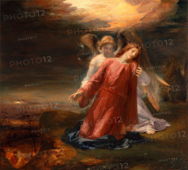 The Agony in the Garden [possible monogram and date but difficult to read], George Richmond, 1809-1896, British