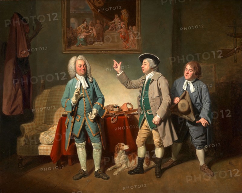 Edward Shuter, John Beard, and John Dunstall in Isaac Bickerton's "Love in a Village" Edward Shuter as Justice Woodcock, John Beard as Hawthorn, and John Dunstall as Hodge, in 'Love in a Village' by Isaac Bickerstaffe, Johan Joseph Zoffany, 1733-1810, German