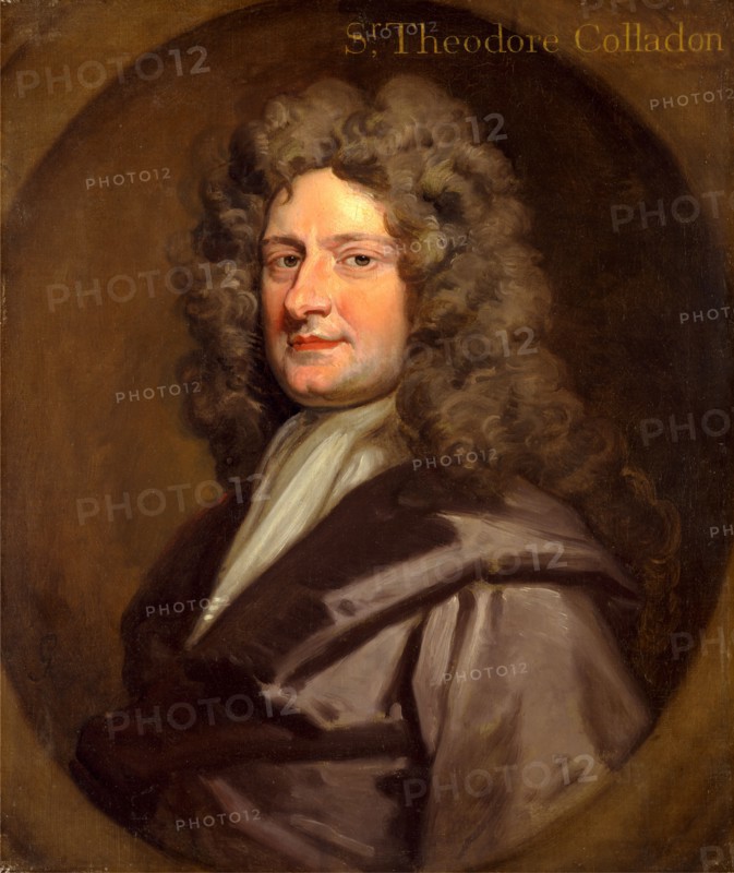 Sir Theodore Colladon Inscribed top right: "Sr Theodore Colladon" Signed, lower left: "Monogram g", Sir Godfrey Kneller, 1646-1723, German