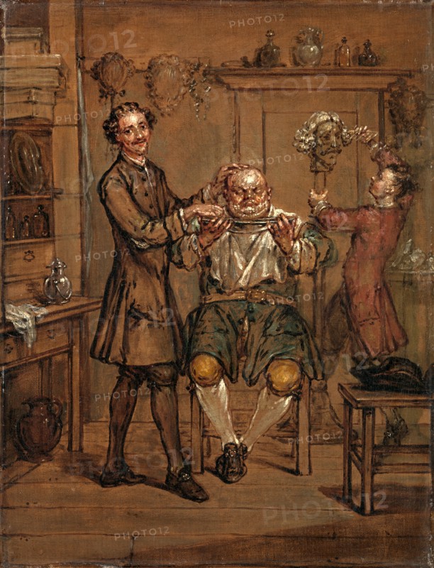 The Barber The Barber's Shop, Marcellus Laroon the Younger, 1679-1772, British