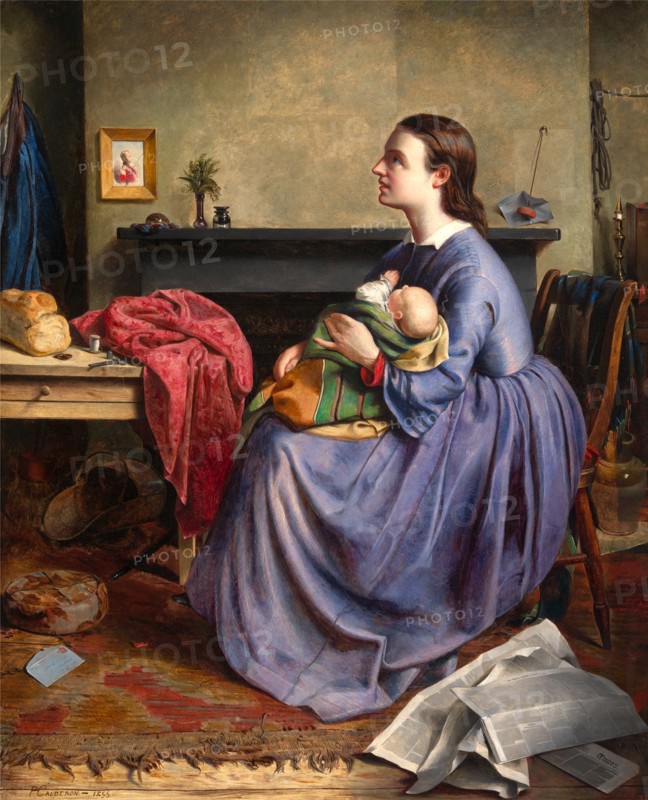 Lord, Thy Will Be Done Signed and dated, lower left: "PCALDERON - 1855", Philip Hermogenes Calderon, 1833-1898, British