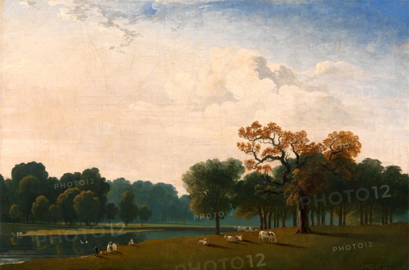 Kensington Gardens London A view of the serpentine Signed and dated, lower right: "J Martin 1815", John Martin, 1789-1854, British