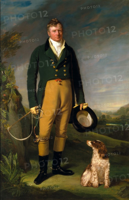 Portrait of a Man An Unknown Man with his Dog A Gentleman with his Dog, William Owen, 1769-1825, British