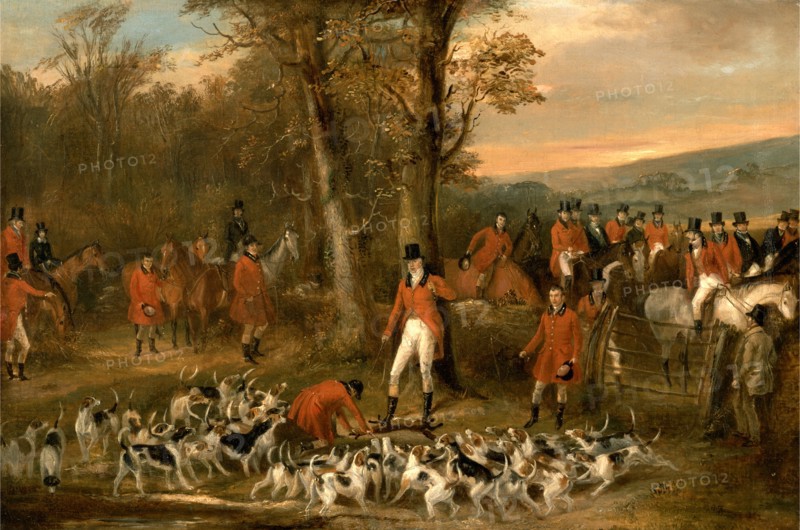 The Berkeley Hunt, 1842: The Death Signed and dated, lower right: "F. C. Turner | 1842", Francis Calcraft Turner, active 1782-1846, British