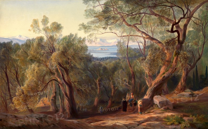 Corfu from Santa Decca, Edward Lear, 1812-1888, British