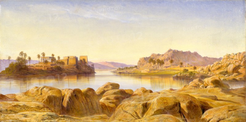 Philae, Egypt, Edward Lear, 1812-1888, British