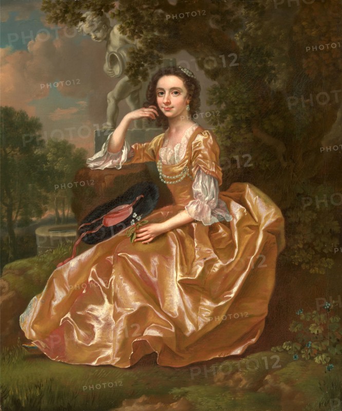 Mrs. Mary Chauncey a Young Woman Signed and dated in yellow, lower center: "F Hayman P. | 1748", Francis Hayman, 1707/8-1776, British