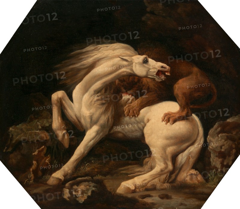 Horse Attacked by a Lion (Episode C), George Stubbs, 1724-1806, British