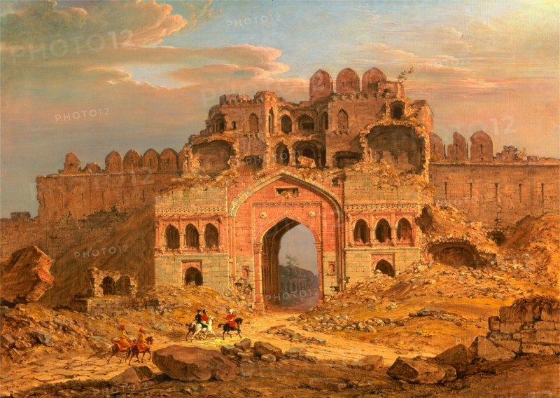 Inside the Main Entrance of the Purana Qila, Delhi A View from the Inside of the Main Entrance of the Purana Qila, Delhi Signed and dated, lower left: "RS 1825 [?]", Robert Smith, 1787-1873, British