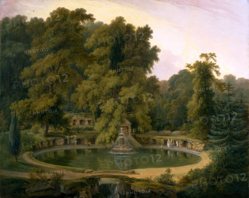 Temple, Fountain and Cave in Sezincote Park A View of the Temple, Fountain, and Cave at Sezincote Park, Gloucestershire Signed and dated, lower left: "T. Daniell 1819", Thomas Daniell, 1749-1840, British