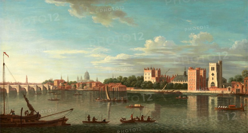 Thames at Lambeth Palace, London unknown artist, 18th century, British