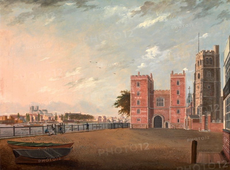 Lambeth Palace from the West, London Signed and dated, lower left: "Dan' Turner | 1802", Daniel Turner, active 1782-1805, British