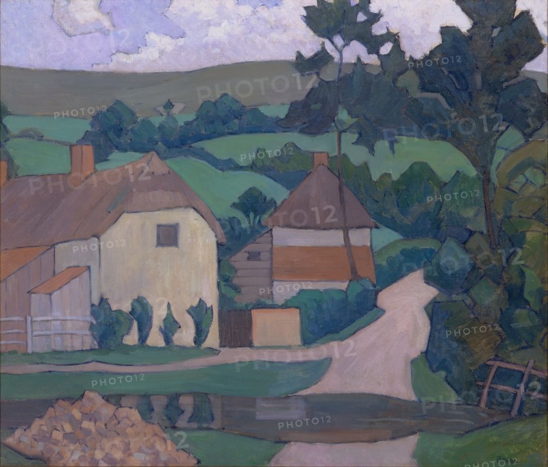 The Ford Signed in blue paint, lower right: "Bevan", Robert Polhill Bevan, 1865-1925, British