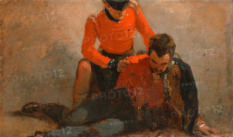 Study for 'The Battle of Waterloo', George Jones