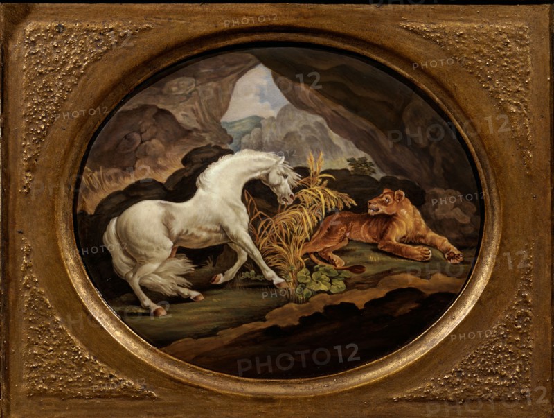 A Horse Frightened by a Lioness, unknown artist, 18th century, British