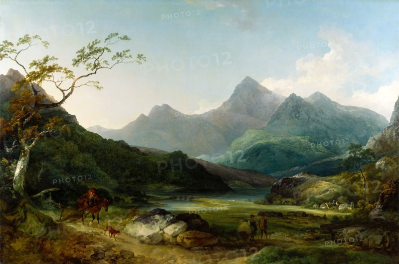 Snowdon from Capel Curig Signed and dated on boulder, lower center: "P.I. De Loutherbourg | 1787", Philippe-Jacques de Loutherbourg, 1740-1812, French