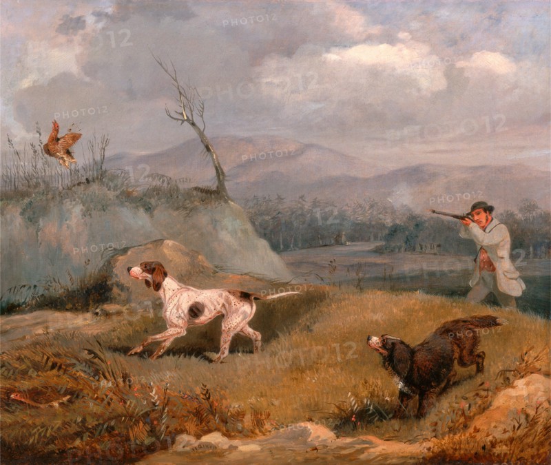 Grouse Shooting Signed, lower center: "H ALKEN", Henry Thomas Alken, 1785-1851, British