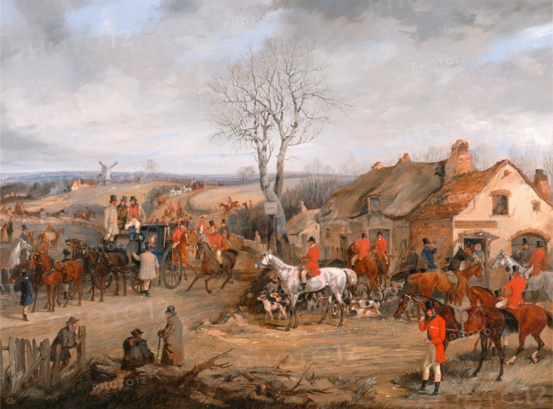 Hunting Scene: The Meet The Belvoir Hunt: The meet, Henry Thomas Alken, 1785-1851, British