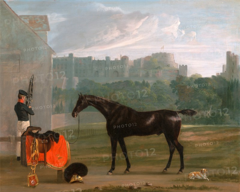 Outside the Guard House at Windsor Signed, lower center: "E B", Edmund Bristow, 1787-1876, British