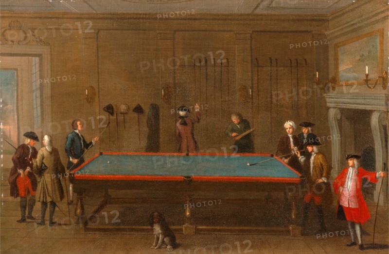 The Billiard Room, unknown artist, 18th century, British