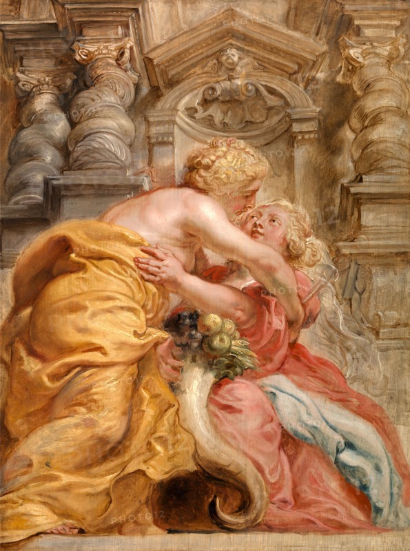 Peace Embracing Plenty, Sir Peter Paul Rubens, 1577-1640, Flemish
