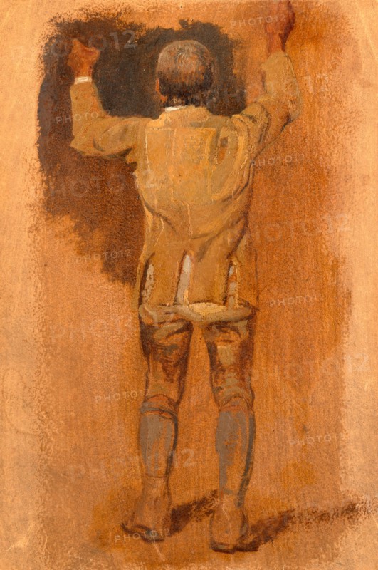 Study of a Groom, Seen from Behind, Attributed to William Havell, 1782-1857, British