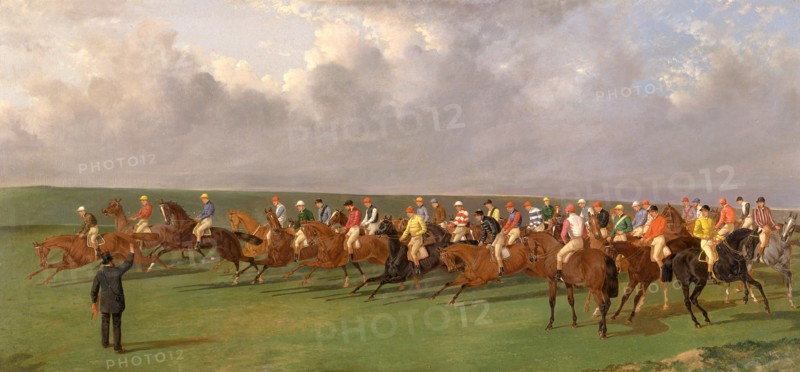 Silks and Satins of the Turf Signed and dated, lower left: "Ben Herring | 1865", Benjamin Herring, 1830-1871, British