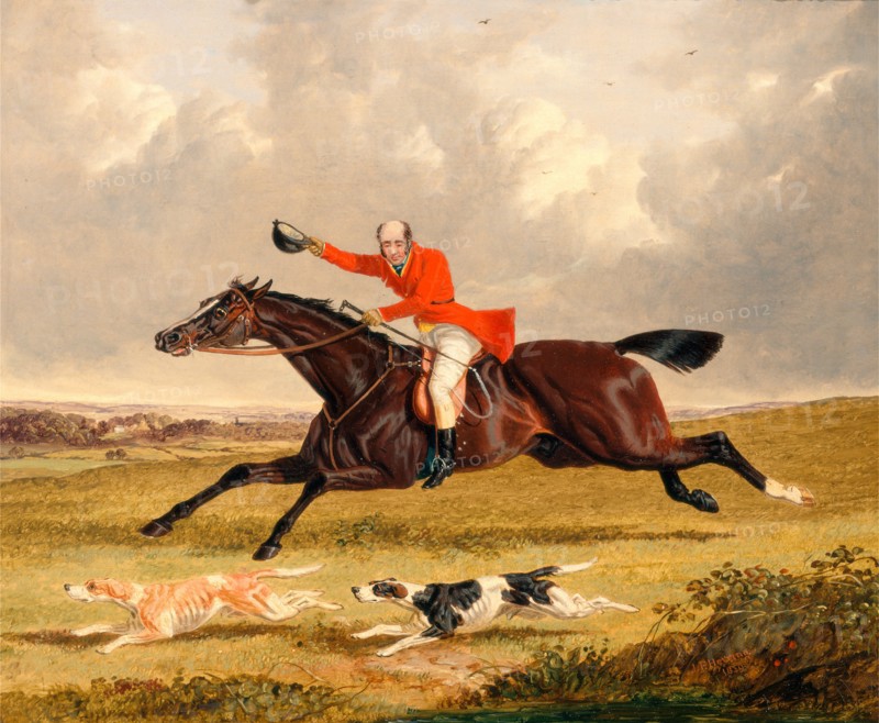 Foxhunting: Encouraging Hounds Capping Hounds and Full Cry Signed and dated, lower right: "J. F. Herring | 1839", John Frederick Herring, 1795-1865, British