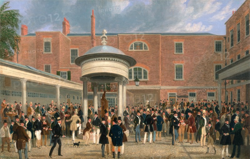 Epsom Races: Settling Day at Tattersalls, James Pollard, 1792-1867, British