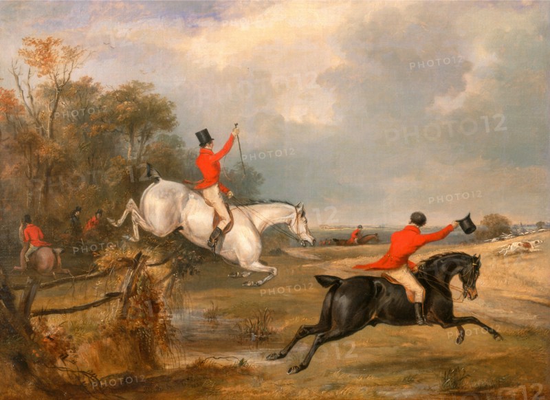 Bachelor's Hall: Breaking Cover Signed and dated in black paint, lower left center: "Painted by F. C. Turner | 183[?]", Francis Calcraft Turner, active 1782-1846, British