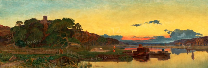 Whitlingham, Norfolk Inscribed in dark red paint, lower center: "F Sandys. 1860:" Signed and dated in dark red paint, lower center: "F Sandys. 1860:", Frederick Sandys, 1829-1904, British