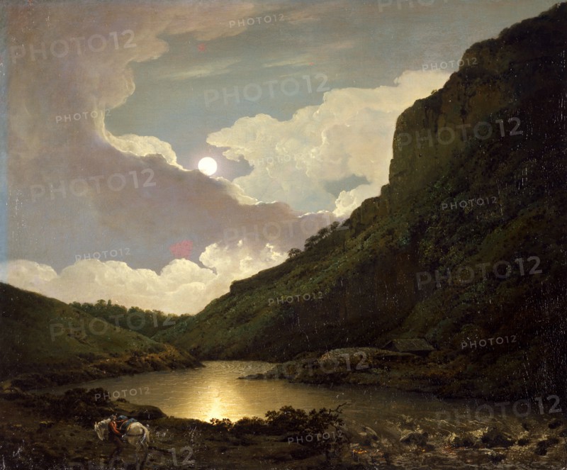 Matlock Tor by Moonlight, Joseph Wright of Derby, 1734-1797, British