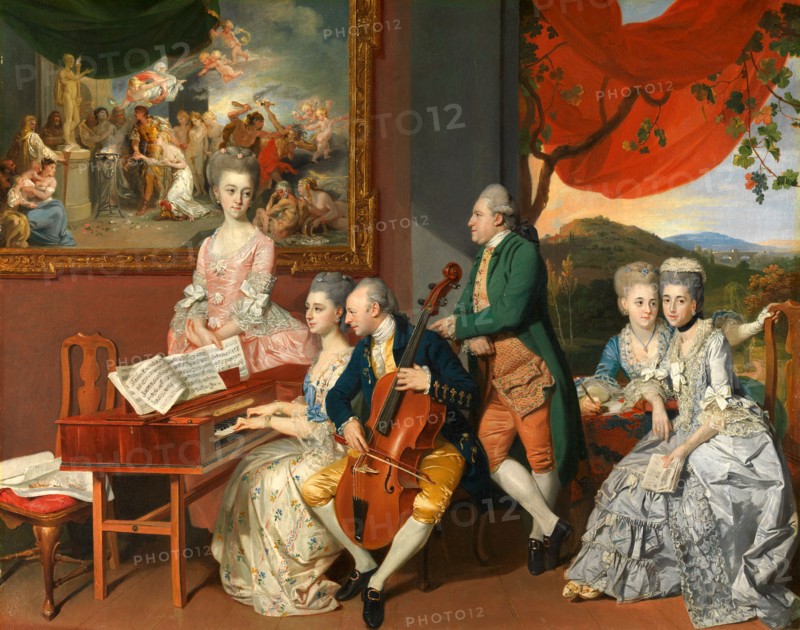 The Gore Family with George, 3rd Earl Cowper George, 3rd Earl Cowper, with the Family of Charles Gore, Johan Joseph Zoffany, 1733-1810, German