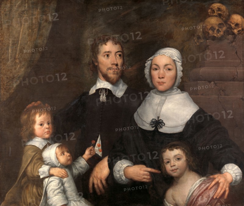 Portrait of a Family, Probably that of Richard Streatfeild Portrait Group, Probably of the Streatfeild Family, William Dobson, 1611-1646, British