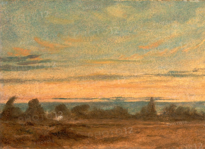 Summer - Evening Landscape, Attributed to John Constable, 1776-1837, British