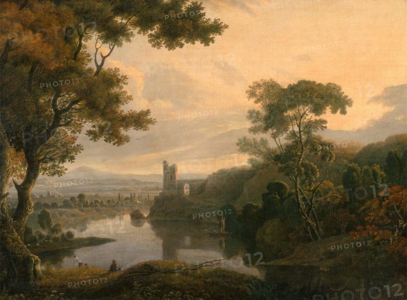 River Landscape Signed and dated in black paint, lower left: "G Barret | 1773", George Barret, ca. 1728/32-1784, British