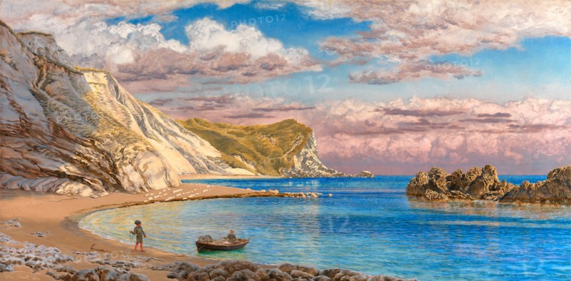 Man of War Rocks, Coast of Dorset Distant Thunder Signed and dated, lower left: "John Brett 1884", John Brett, 1831-1902, British
