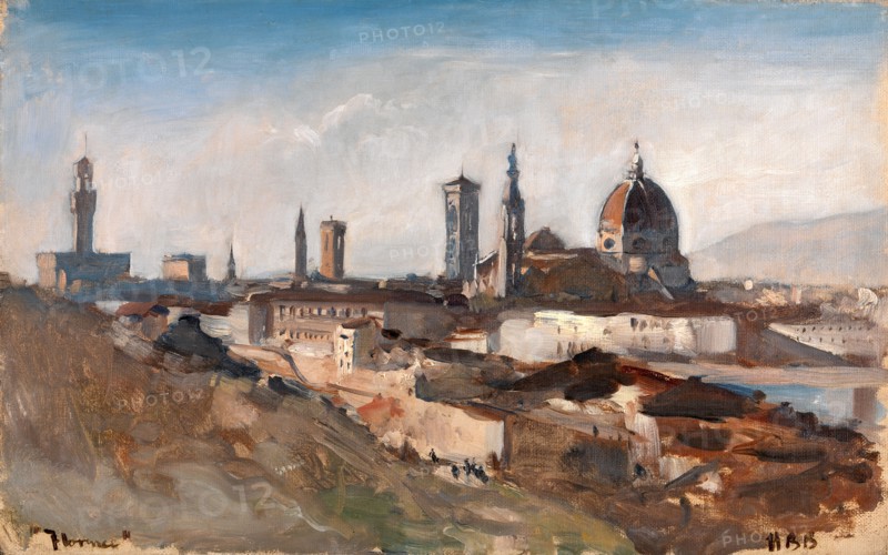 Florence Inscribed, lower left: "Florence" Signed, lower right: "HBB", Hercules Brabazon Brabazon, 1821-1906, British
