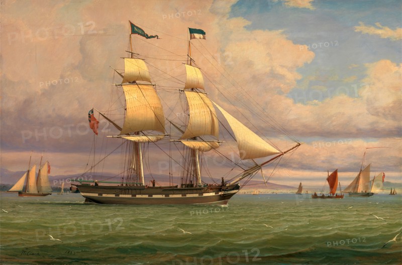 The English Brig 'Norval' before the Wind Signed and dated, lower left: "W. Clark 1833", William Clark, 1803-1883, British