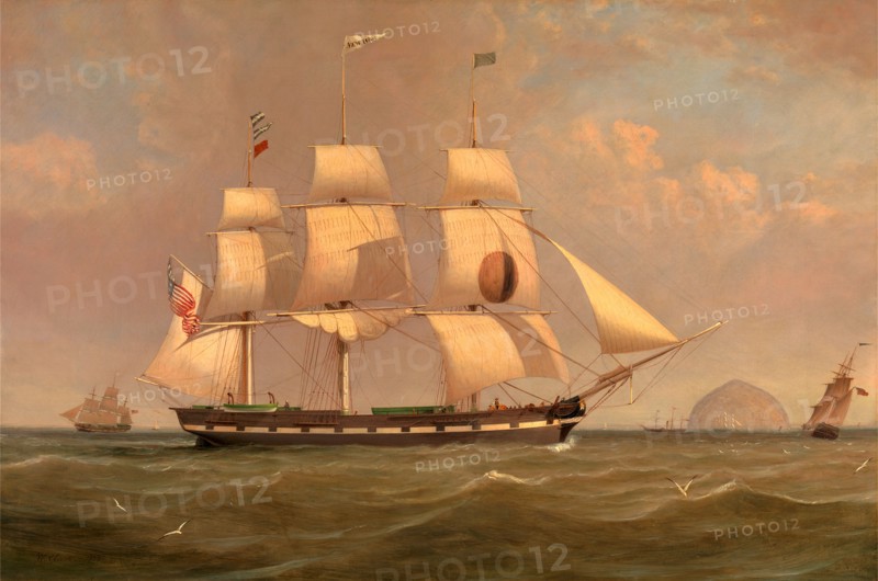 The Black Ball Line Packet Ship 'New York' off Ailsa Craig Signed and dated, lower right: "W. Clark 1836", William Clark, 1803-1883, British