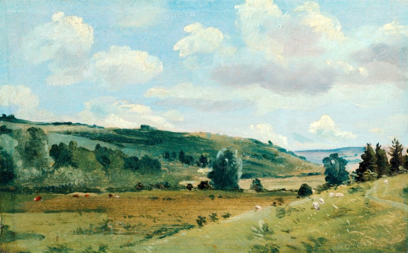Landscape Summer Landscape near Dedham, Lionel Constable, 1828-1887, British
