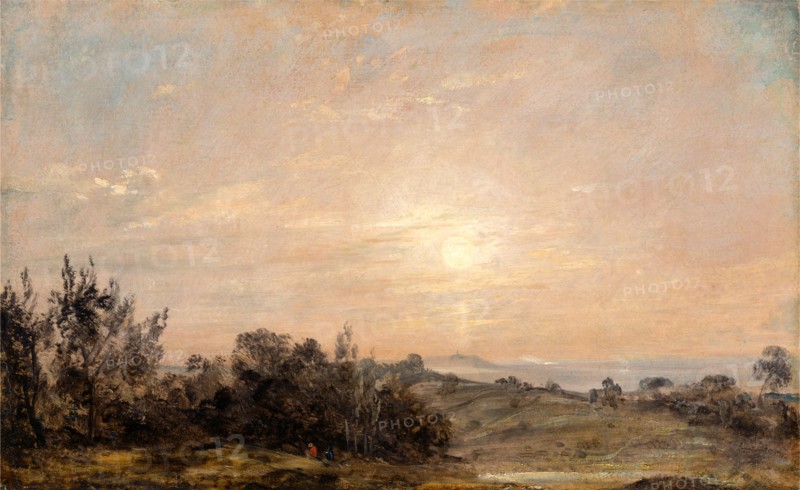 Hampstead Heath looking towards Harrow Hampstead Heath at Sunset, looking towards Harrow, John Constable, 1776-1837, British