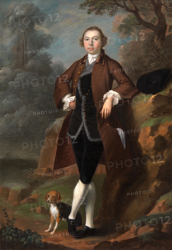 William Farington of Shawe Hall, Lancashire Robert Vernon Atherton and his Dog, Arthur Devis, 1712-1787, British