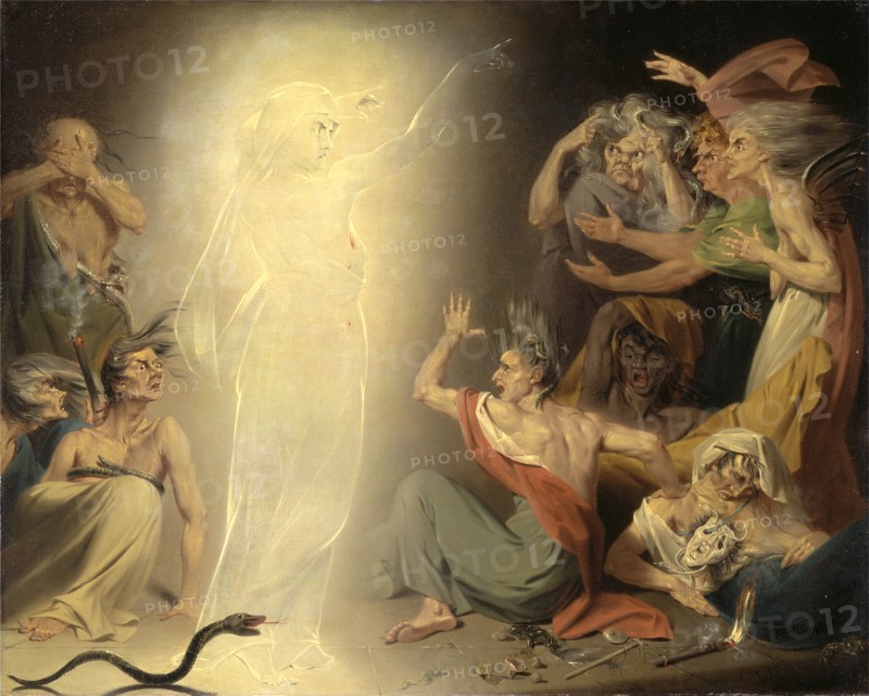 The Ghost of Clytemnestra Awakening the Furies Signed and dated in black paint, lower left: "J[...] Downman | pinxit 1781", John Downman, 1750-1824, British