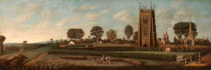 The Bell Tower of Evesham, unknown artist, 18th century, British