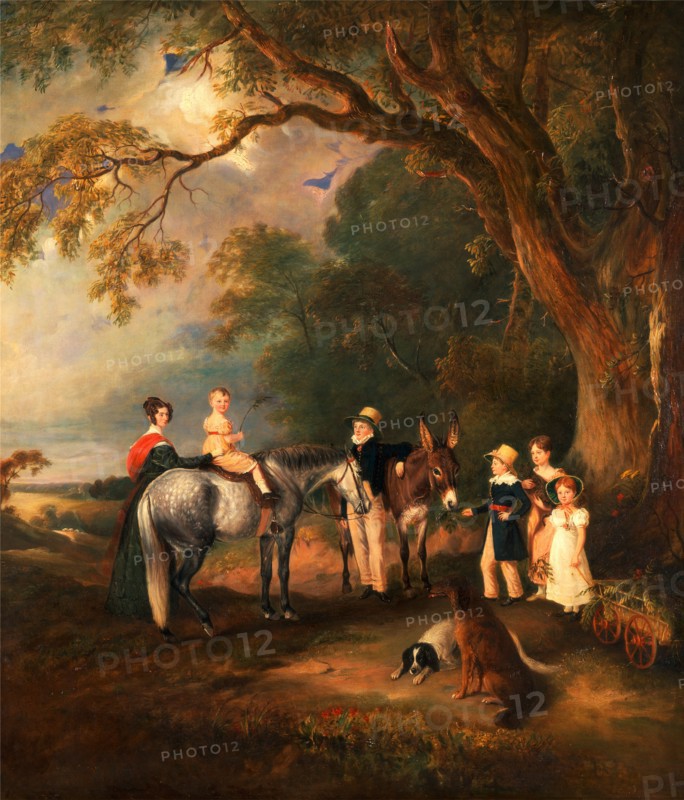 Miss Catherine Herrick with her Nieces and Nephews, the Five Elder Children of the Rev. and Mrs. Henry Palmer, signed and dated 1827, John Ferneley, 1782-1860, British