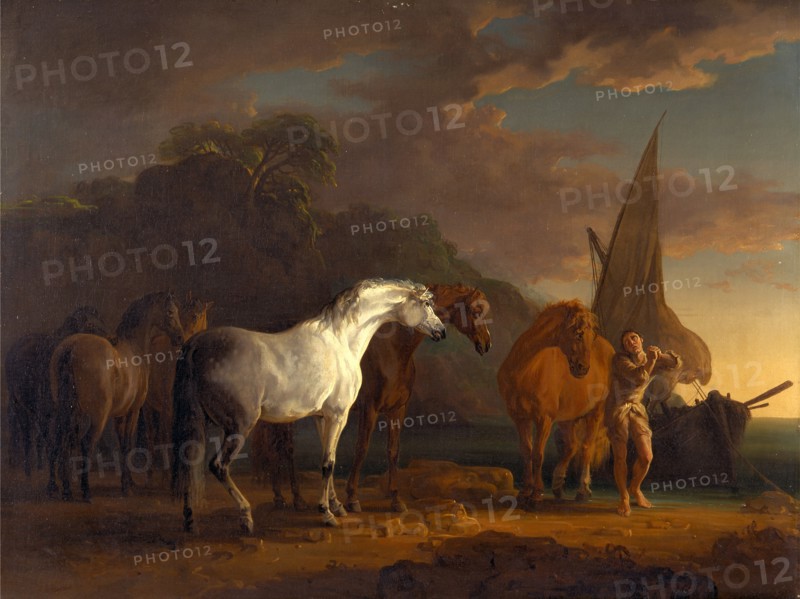 Gulliver Taking His Final Leave of the Land of the Houyhnhnms Gulliver Taking his Final Leave of his Master, the Sorrel Nag, Etc., and the Land of the Houyhnhnms Signed, lower left: "S. Gilpin", Sawrey Gilpin, 1733-1807, British