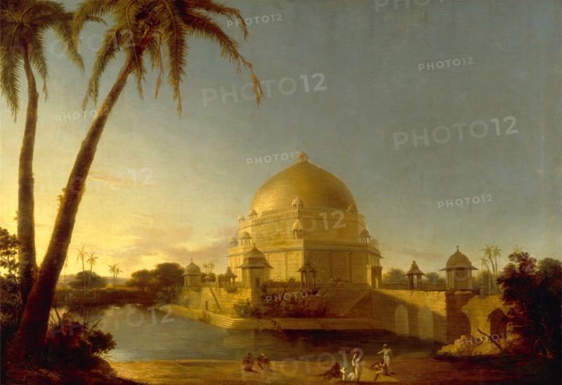 Tomb of Sher Shah, Sasaram, Bihar Signed in black paint, lower left: "D. Robert pinx [...]", D. Robert, active ca. 1775-1800, British